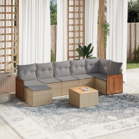 Garden sofa set with beige cushions 8 pcs PE rattan by , Garden sets - Ref: Foro24-3260281, Price: 547,79 €, Discount: %