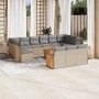 14-teiliges Gartensofa-Set mit beigen synthetischen Rattankissen von , Gartensets - Ref: Foro24-3260547, Preis: 955,31 €, Rab...