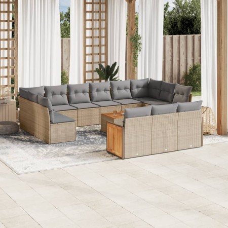 14-piece garden sofa set with beige synthetic rattan cushions by , Garden sets - Ref: Foro24-3260547, Price: 943,99 €, Discou...