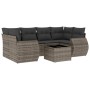 7-piece garden sofa set with gray PE rattan cushions by , Garden sets - Ref: Foro24-3253457, Price: 505,53 €, Discount: %