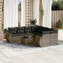 9-teiliges Gartenmöbel-Set und graue synthetische Rattankissen von , Gartensets - Ref: Foro24-3253497, Preis: 638,46 €, Rabat...