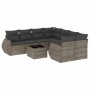 9-teiliges Gartenmöbel-Set und graue synthetische Rattankissen von , Gartensets - Ref: Foro24-3253497, Preis: 611,99 €, Rabat...