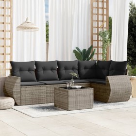 6-piece garden furniture set and gray synthetic rattan cushions by , Garden sets - Ref: Foro24-3253677, Price: 447,77 €, Disc...