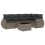 6-piece garden furniture set and gray synthetic rattan cushions by , Garden sets - Ref: Foro24-3253677, Price: 447,77 €, Disc...