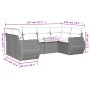 Gartensofa-Set mit Kissen, 6-teilig, beiges synthetisches Rattan von , Gartensets - Ref: Foro24-3254116, Preis: 488,32 €, Rab...