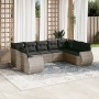 Set de muebles de jardín 9 pzas y cojines ratán sintético gris de , Conjuntos de jardín - Ref: Foro24-3254137, Precio: 624,15...