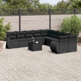 11-teiliges Gartensofa-Set und schwarze synthetische Rattankissen von , Gartensets - Ref: Foro24-3254252, Preis: 725,47 €, Ra...