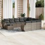 11-teiliges Gartensofa-Set und graue synthetische Rattankissen von , Gartensets - Ref: Foro24-3254267, Preis: 721,97 €, Rabat...