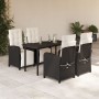 Set de muebles jardín 5 pzas con cojines ratán sintético negro de , Conjuntos de jardín - Ref: Foro24-3212523, Precio: 648,20...