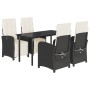 Set de muebles jardín 5 pzas con cojines ratán sintético negro de , Conjuntos de jardín - Ref: Foro24-3212523, Precio: 648,20...