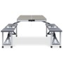 Folding camping table with 4 seats steel aluminum by vidaXL, camping furniture - Ref: Foro24-47686, Price: 102,95 €, Discount: %