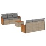 7-piece garden sofa set and beige synthetic rattan cushions by , Garden sets - Ref: Foro24-3227473, Price: 524,85 €, Discount: %