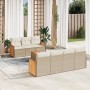 Gartensofa-Set mit beigen Kissen 8 Stück PE-Rattan von , Gartensets - Ref: Foro24-3227486, Preis: 636,13 €, Rabatt: %