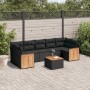 8-piece garden sofa set and black synthetic rattan cushions by , Garden sets - Ref: Foro24-3227490, Price: 504,99 €, Discount: %