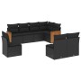 8-teiliges Gartensofa-Set und schwarze synthetische Rattankissen von , Gartensets - Ref: Foro24-3227721, Preis: 486,89 €, Rab...