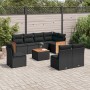 8-piece garden sofa set and black synthetic rattan cushions by , Garden sets - Ref: Foro24-3227728, Price: 529,00 €, Discount: %