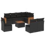 8-piece garden sofa set and black synthetic rattan cushions by , Garden sets - Ref: Foro24-3227728, Price: 544,62 €, Discount: %