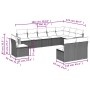 Gartensofa-Set 10-teilig mit schwarzen synthetischen Rattankissen von , Gartensets - Ref: Foro24-3227749, Preis: 627,31 €, Ra...