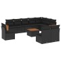 11-teiliges Gartensofa-Set und schwarze synthetische Rattankissen von , Gartensets - Ref: Foro24-3227756, Preis: 671,78 €, Ra...