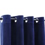 Blackout curtain and metal rings dark blue velvet 290x245 cm by vidaXL, Curtains and curtains - Ref: Foro24-134531, Price: 38...