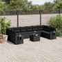 11-teiliges Gartensofa-Set und schwarze synthetische Rattankissen von , Gartensets - Ref: Foro24-3220674, Preis: 713,33 €, Ra...