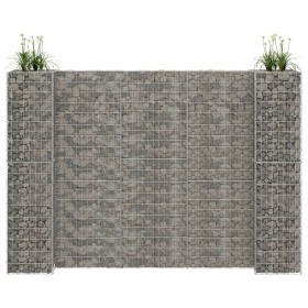 H-shaped gabion planter steel wire 260x40x180 cm by vidaXL, Pots and planters - Ref: Foro24-145664, Price: 116,99 €, Discount: %