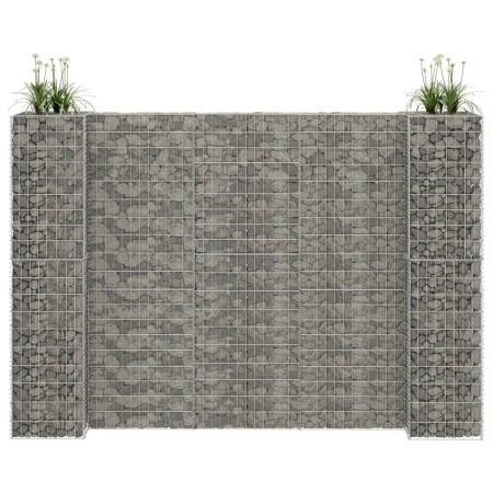 H-shaped gabion planter steel wire 260x40x180 cm by vidaXL, Pots and planters - Ref: Foro24-145664, Price: 116,99 €, Discount: %