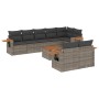 9-teiliges Gartenmöbel-Set und graue synthetische Rattankissen von , Gartensets - Ref: Foro24-3226998, Preis: 652,21 €, Rabat...