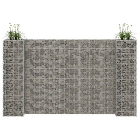 H-shaped gabion planter steel wire 260x40x150 cm by vidaXL, Pots and planters - Ref: Foro24-145663, Price: 145,99 €, Discount: %