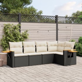 5-teiliges Gartenmöbel-Set und schwarze synthetische Rattankissen von , Gartensets - Ref: Foro24-3226784, Preis: 361,89 €, Ra...