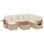 Garden sofa set with beige cushions 8 pcs PE rattan by , Garden sets - Ref: Foro24-3227052, Price: 648,75 €, Discount: %