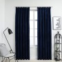 Blackout curtains hooks 2 pcs dark blue velvet 140x225cm by vidaXL, Curtains and curtains - Ref: Foro24-134533, Price: 38,20 ...