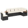 6-piece garden sofa set and black synthetic rattan cushions by , Garden sets - Ref: Foro24-3226854, Price: 427,59 €, Discount: %