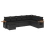 8-teiliges Gartensofa-Set und schwarze synthetische Rattankissen von , Gartensets - Ref: Foro24-3227084, Preis: 499,14 €, Rab...