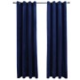 Blackout curtains rings 2 pcs dark blue velvet 140x245cm by vidaXL, Curtains and curtains - Ref: Foro24-134530, Price: 40,40 ...