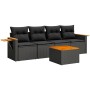 Set de muebles de jardín 5 pzas y cojines ratán sintético negro de , Conjuntos de jardín - Ref: Foro24-3226615, Precio: 304,3...