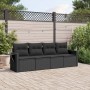 4-piece garden sofa set with black synthetic rattan cushions by , Garden sets - Ref: Foro24-3252212, Price: 342,37 €, Discoun...