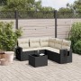 6-teilige Gartensofagarnitur und schwarze synthetische Rattankissen von , Gartensets - Ref: Foro24-3252493, Preis: 403,08 €, ...