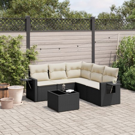 6-piece garden sofa set and black synthetic rattan cushions by , Garden sets - Ref: Foro24-3252493, Price: 403,08 €, Discount: %