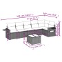 7-teiliges Gartensofa-Set mit grauen PE-Rattan-Kissen von , Gartensets - Ref: Foro24-3252537, Preis: 527,08 €, Rabatt: %