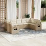 Set de sofás de jardín 9 pzas con cojines ratán sintético beige de , Conjuntos de jardín - Ref: Foro24-3252935, Precio: 786,9...