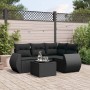 5-teiliges Gartenmöbel-Set und schwarze synthetische Rattankissen von , Gartensets - Ref: Foro24-3221314, Preis: 365,21 €, Ra...