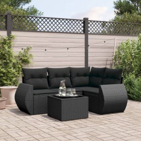 5-teiliges Gartenmöbel-Set und schwarze synthetische Rattankissen von , Gartensets - Ref: Foro24-3221314, Preis: 364,21 €, Ra...