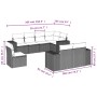 8-piece garden sofa set and gray synthetic rattan cushions by , Garden sets - Ref: Foro24-3222839, Price: 618,16 €, Discount: %