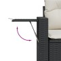 5-teiliges Gartenmöbel-Set und schwarze synthetische Rattankissen von , Modulare Sofas für den Außenbereich - Ref: Foro24-322...