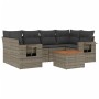 7-teiliges Gartensofa-Set mit grauen PE-Rattan-Kissen von , Modulare Sofas für den Außenbereich - Ref: Foro24-3224464, Preis:...