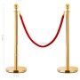 Portable VIP queue barrier 3 pcs gold stainless steel by vidaXL, Warning and protection signs - Ref: Foro24-145730, Price: 92...