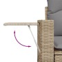 7-teiliges Gartensofa-Set und beige synthetische Rattankissen von , Modulare Sofas für den Außenbereich - Ref: Foro24-3224582...