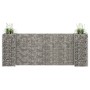 H-shaped gabion planter steel wire 260x40x100 cm by vidaXL, Pots and planters - Ref: Foro24-145661, Price: 88,71 €, Discount: %