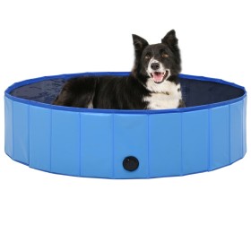 Blauer, zusammenklappbarer Hundepool aus PVC, 120 x 30 cm von vidaXL, Hundeprodukte - Ref: Foro24-170826, Preis: 36,99 €, Rab...